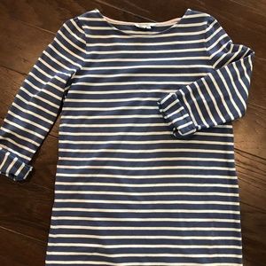 Boden Breton White & Blue Striped Dress